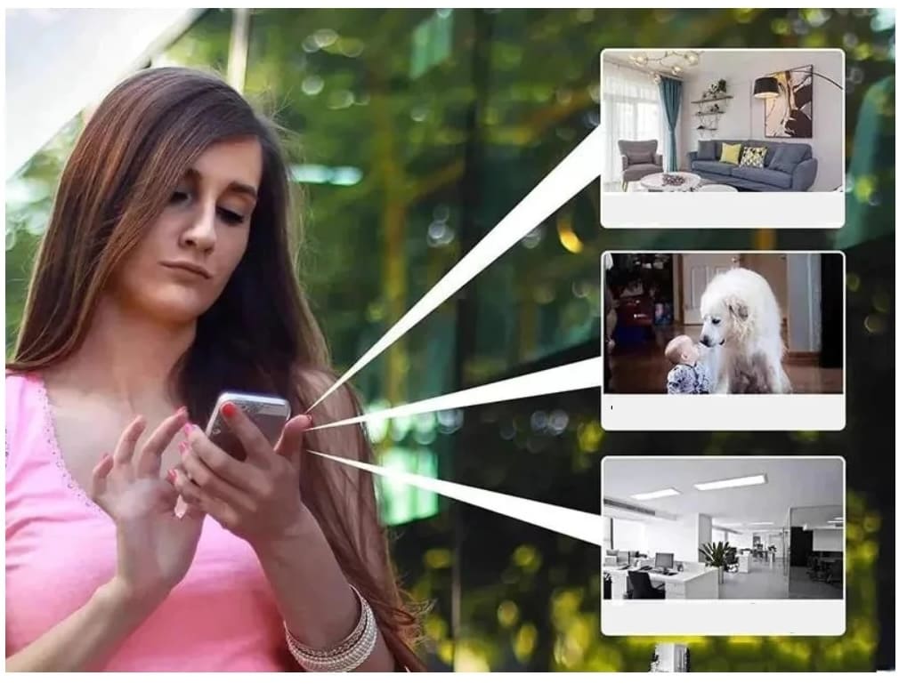 hidden spy clock camera with live view on smartphone